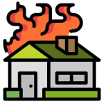 Fire damage restoration services icon Fire damage restoration services icon