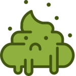 Faecal and urine clean up icon Faecal and urine clean up icon